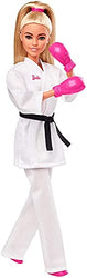 Barbie Olympic Games Tokyo 2020 Karate Doll with Karate Uniform, Tokyo 2020 Jacket, Medal, Helmet, Sparring Gloves and Sandals for Ages 3 and Up