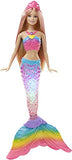 Mermaid Barbie Dolls, Barbie Dreamtopia Mermaid Toys, 1 with Light-up Rainbow Tail and 1 with Pink-Streaked Hair & Barbie Dreamtopia Twinkle Lights Mermaid Doll (12 in, Blonde)