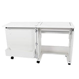 Arrow 101 Judy Sewing and Craft Table with Storage and Adjustable 3-Position Lift, White