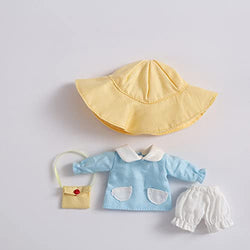 XiDonDon Doll Clothes 4 Pieces=Shirt+Shorts+Hat+Bag Kindergarten Set for Ob11,YMY,Body9,1/12 BJD Doll Accessories (Blue)