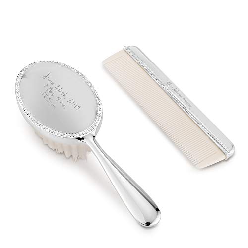 Things Remembered Personalized Silver Baby’s First Brush and Comb Set with Engraving Included
