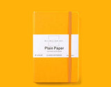 Minimalism Art | Classic Notebook Journal, Size: 5" X 8.3", A5, Yellow, Plain/Blank Page, 192 Pages, Hard Cover/Fine PU Leather, Inner Pocket, Quality Paper - 100gsm | Designed in San Francisco