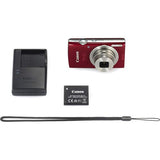 Canon PowerShot ELPH 180 Digital Camera (Red) Bundle with 32 GB Memory Card and More