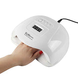 120W Professional UV LED Gel Nail Lamp,Induction Quick-Drying Nail Polish Dryer with 4 Timer Setting 10/30/60/99S (White)