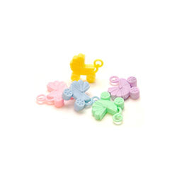 Bulk Buy: Darice DIY Crafts Baby Shower Favor Baby Carriage Plastic Charm Pastel Colors 18 pieces