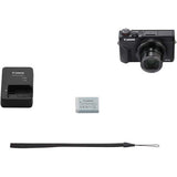 Canon PowerShot G7 X Mark III Camera w/ 1 Inch Sensor & 4k Video - Wi-Fi & Bluetooth Enabled (Black) & LED Video Light, 64GB Transcend Memory Card, Extra Battery + Accessory Bundle