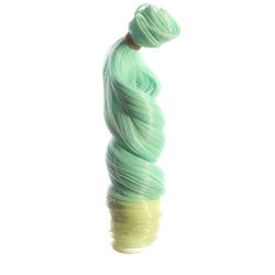 15cm*100cm DIY High-temperature Wire Mint Green Change Rome Curly Hair row for BJD / Blythe /Barbie Doll Wigs