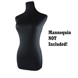 NAVADEAL Black Superb Lycra Fabric Cover, Perfect for Dress Form Mannequin Dummy (Mannequin Not Included)