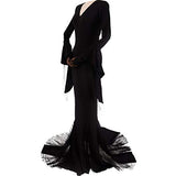 Cosplay.fm Women's Vintage Morticia Costume Dress Plus Size (S, Black)