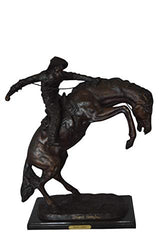 Wooly Chaps Bronze Statue by Remington - Size: 19" L x 11" W x 23" H.