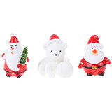 37YIMU 23 Pieces Miniature Resin Toys Christmas Tree Snowman Santa Claus Houses Figurines Fairy Garden Landscape Crafts Ornament