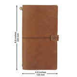 Moterm Travelers Notebook - 8.6'' x 4.9'' Retro Handmade Leather Travel Journal (Standard Sizes, Brown)