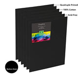 ZingArts Professional Painting Blank Black Canvas Panels, - Professional Artist Quality Acid Free Canvas Boards - 100% Cotton Triple Primed Art Panels for Oil, Acrylic & Watercolor Paints (6"x8")
