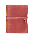 Lined Journal - Journal for Women Lined Paper - Lined Leather Journal - Vintage Leather Journal with Antique Deckle Edge Paper-Ruled Vintage Paper (Beetroot Red, 10 inches X 7 inches)