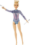 Barbie Rhythmic Gymnast Blonde Doll (12-In/30.40-cm) with Colorful Metallic Leotard, 2 Batons & Ribbon Accessory, Great Gift for Ages 3 Years Old & Up