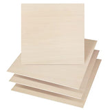 Dofiki 25 Piece 3mm Basswood Plywood Sheets 1/8" x11.8"x 11.8” Craft Plywood for Laser Cutting Engraving Wood Burning Building Model, 1/8 Inch Bass Wood Sheet 300x300x3mm Unfinished Wood