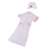 CUTICATE White Nurse Dress and Cap for 1/3 BJD Doll Clothes for Night Lolita Dolls