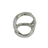 MonkeyJack Silver Brass 16/14mm Round Bezel Adjustable Flower Ring Blank Bases Setting for