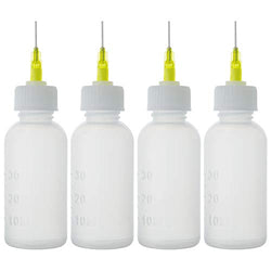 5 Packs 30CC Art Bottle, 30ML Needle Tip Glue Bottle, Squeeze Plastic Bottle Dispensing Needle Sealing Cap, Needle Tip Bottles Liquid Flux Dispenser Applicator (30cc Needle Tip Glue Bottle)