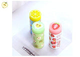 Grekywin Kawaii Cute Fruit Rubbers Pencil Erasers for Kids, Students 6 pcs