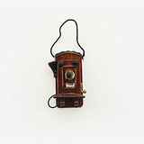 HotMall Mini Vintage Wooden Wall Hanging Telephone Toy Miniature Doll House Accessories - Ebony