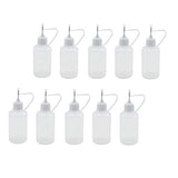 Guoshang 10ml Needle Tip Glue Bottle Tool Precision Bottle Needle Bottle Squeeze Bottle for Small Gluing Projects Paper Quilling DIY Craft Acrylic Painting 100 Pcs