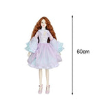 Amagogo BJD Girl Doll 23 Flexible Joints with Clothes and Shoes Gift Shoes Makeup 3D Simulation Toy Adorable Dress up Girl Dolls for Children, Violet