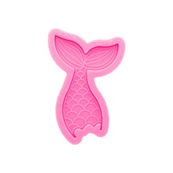 Super Glossy Mermaid Shape Badge Reel Silicone Mold Epoxy Craft Resin Molds DIY Jewelry Making Polymer Clay Mold