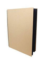 Artway Enviro Wiro Black Paper Sketchbook - A3 (11.7" x 16.5") - 270gsm / 165lb with Natural Hardboard Covers