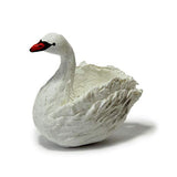 Miniature Swan Cotton Felt Bird, Dollhouse Decor Toy BJD Doll Accessories 1.8