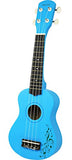 Click N' Play Wooden Soprano Ukulele Guitar Music Instrument for Kids, Educational, Musical String Instrument- Blue