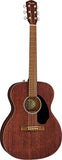 Fender CC-60S Solid Top Concert Acoustic Guitar - All Mahogany Bundle with Gig Bag, Tuner, Strap, Strings, Picks, Fender Play Online Lessons, and Austin Bazaar Instructional DVD