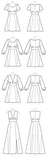 McCall Pattern Company McCall's Women's V-Neck Sleeveless, Short 3/4 Sleeve Dress Sewing Patterns, Sizes 6-14, 6-8-10-12-14, White