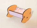 Wooden furniture for miniature dollhouse - doll cradle, doll rocker - gift for daughter