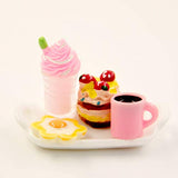 BullkerDirect 1/12 Miniature Dollhouse Models DIY Decor Doll House Kit Dollhouse Mini Cake Egg Ice Cream Coffee Model Toy DIY Crafts Gift Decor