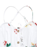 KILIG Women's Summer Floral Dress Spaghetti Strap Button Down Sundress with Pockets(C5-Floral, Medium)