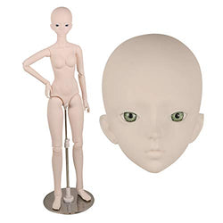 EVA BJD 1/3 BJD Doll 18 Jointed Doll 63cm 18.9" 24.8n for Collect DIY Dolls (Green Eyes)
