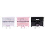 CuteExpress Miniature Piano Model 1/12 Scale Dollhouse Musical Instrument Ornaments Gift Mini Decoration Furniture Accessories (Pink)