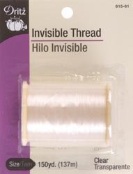 Bulk Buy: Dritz Invisible Thread 150 Yards Clear 615-61 (6-Pack)