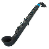 Nuvo Soprano Saxophone, Black/Blue (N520JBBL) & N515SJBK jSax Straight Kit Black
