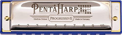 HOHNER Pentaharp Harmonica, Key of E Minor, Stainless steel (M21BX-EM)