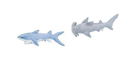 Adventure Planet - Set of 2 Plush SHARKS Mako and Hammerhead Shark - Stuffed Animal -Ocean Life - Soft Cuddly Shark Week Tank Toy, 14in. and 13in. set
