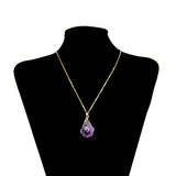 Natural Raw Irregular Amethyst Citrine Crystal Point Pendant For Jewelry Gifts