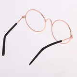 Fityle 1/4 Scale Doll Round Golden Frame Eyeglasses Sunglasses for Blythe Dolls Charms Fashion Accessory