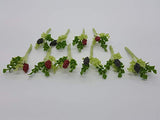 10 Pieces Miniature Grape Tree Flower clay Dollhouse Fairy Garden Mini Plant Trees Artificial Flower Tiny Orchid #06