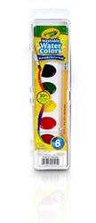 Crayola 8 Ct. Washable Watercolor Pans with Plastic Handle Brush