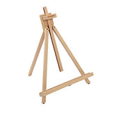 KINGART Studio Wooden Artist Tabletop Easel, Portable & Adjustable with Folding A-Frame, Natural Beechwood