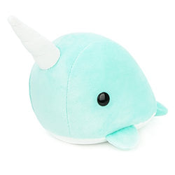 Bellzi Teal Narwhal Stuffed Animal Plush Toy - Adorable Toy Plushies and Gifts! - Narrzi