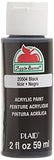 Apple Barrel Acrylic Paint in Assorted Colors (2 Ounce), 20504 Black