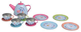Jewelkeeper 15 Piece Kids Pretend Toy Tin Tea Set & Carry Case - Llama Design
